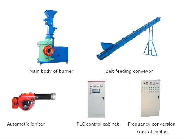 Basic configuration of wood chip burner