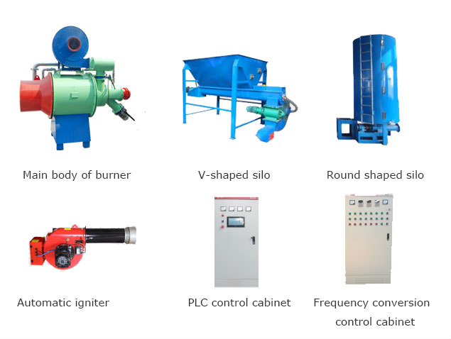 Basic configuration of wood powder burner